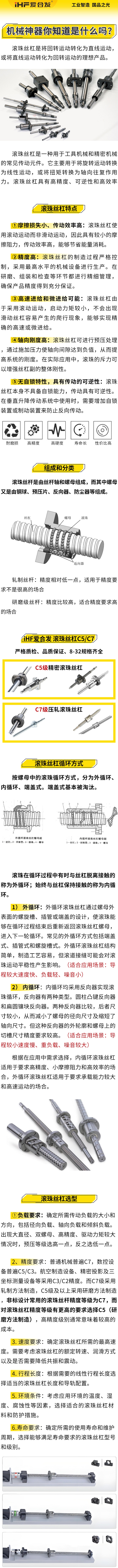 愛合發(fā)：機(jī)械神器，滾珠絲杠組成和分類